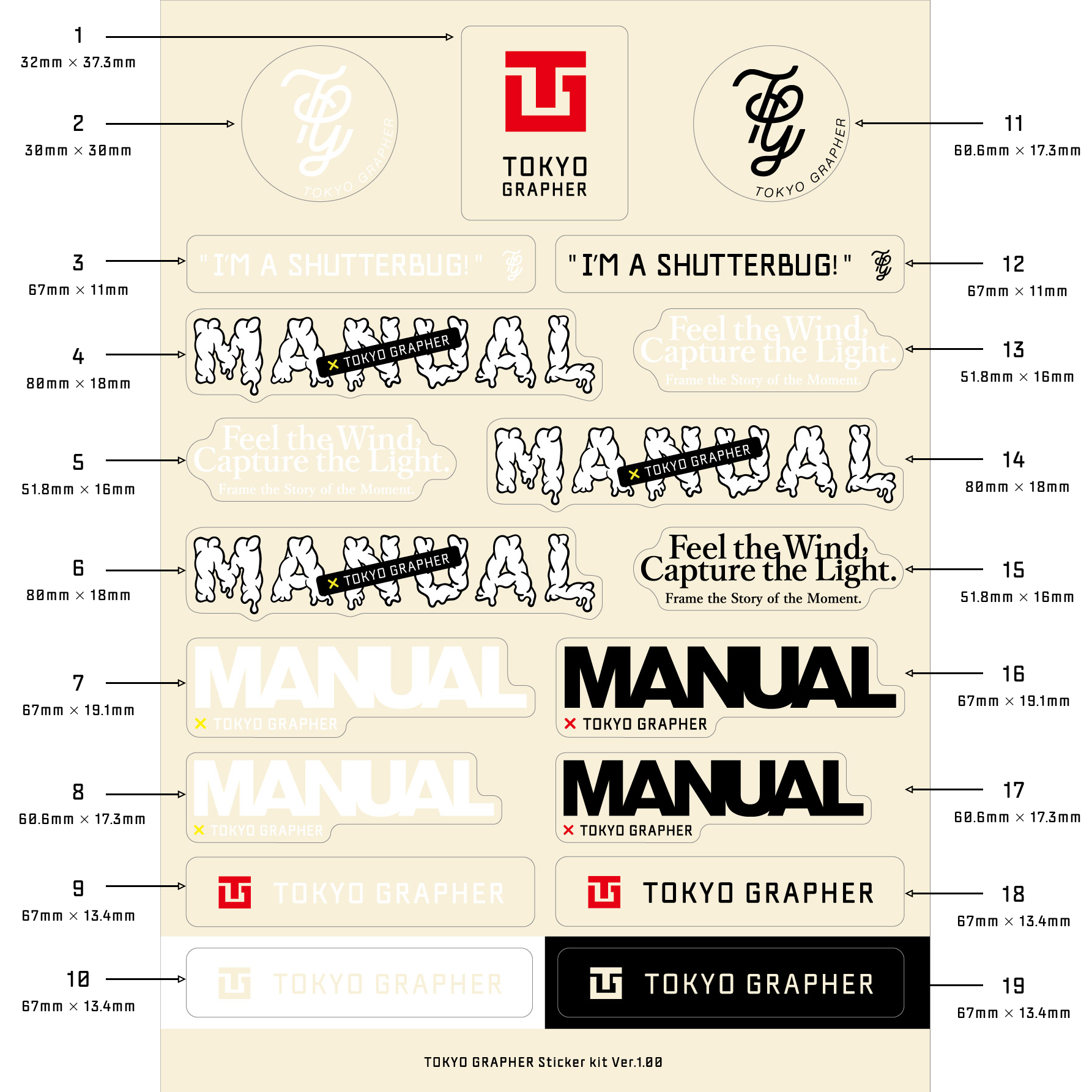 TOKYO GRAPHER Sticker Sheet